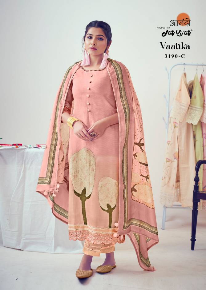 Vaatika By Jay Vijay Summer Pure Muslin Printed Salwar Suits Wholesale Market In Surat